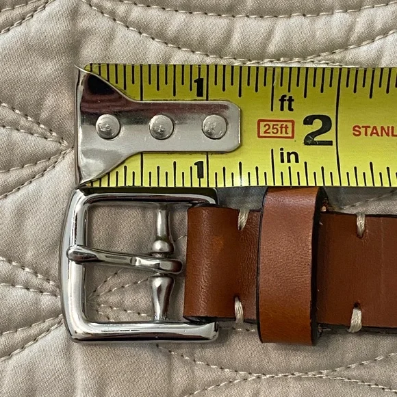 Coach Belt Handcrafted in Italy of Vegetable Tanned Leather and solid brass - Picture 8 of 10